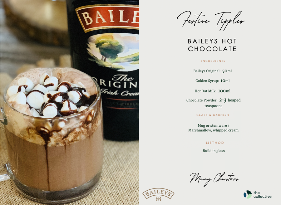 Boozy hot chocolate, winter cocktails